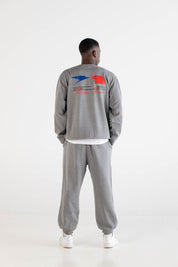 Crewneck “RUSSELLxBASEDODICI" Touchdown Grey