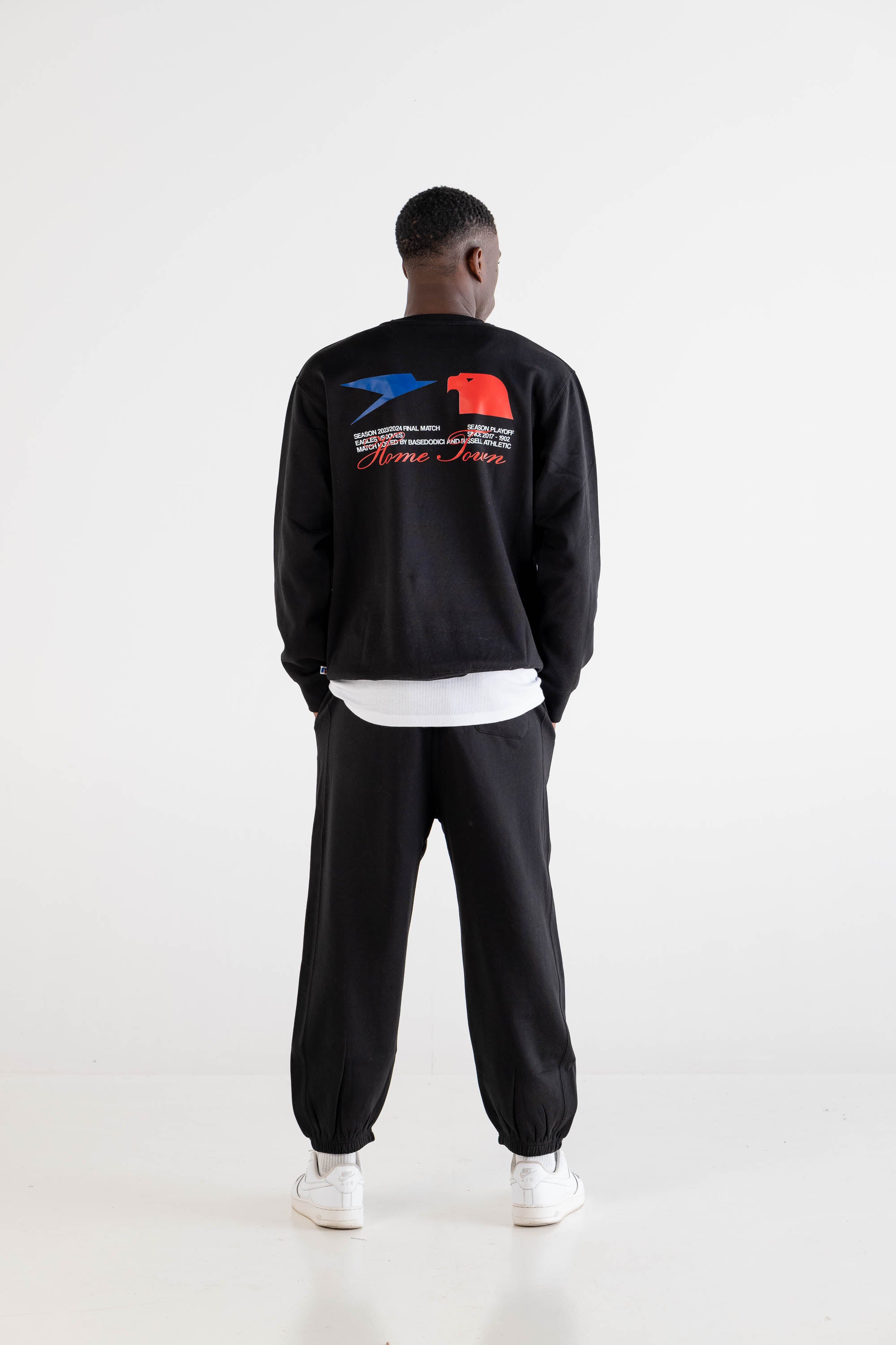 Crewneck “RUSSELLxBASEDODICI" Touchdown Black