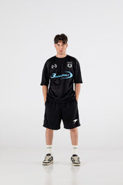 T-Shirt Over “RESORT” Soccer Black