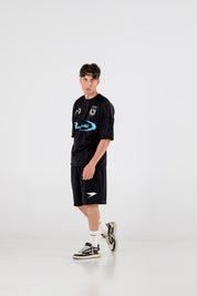 T-Shirt Over “RESORT” Soccer Black