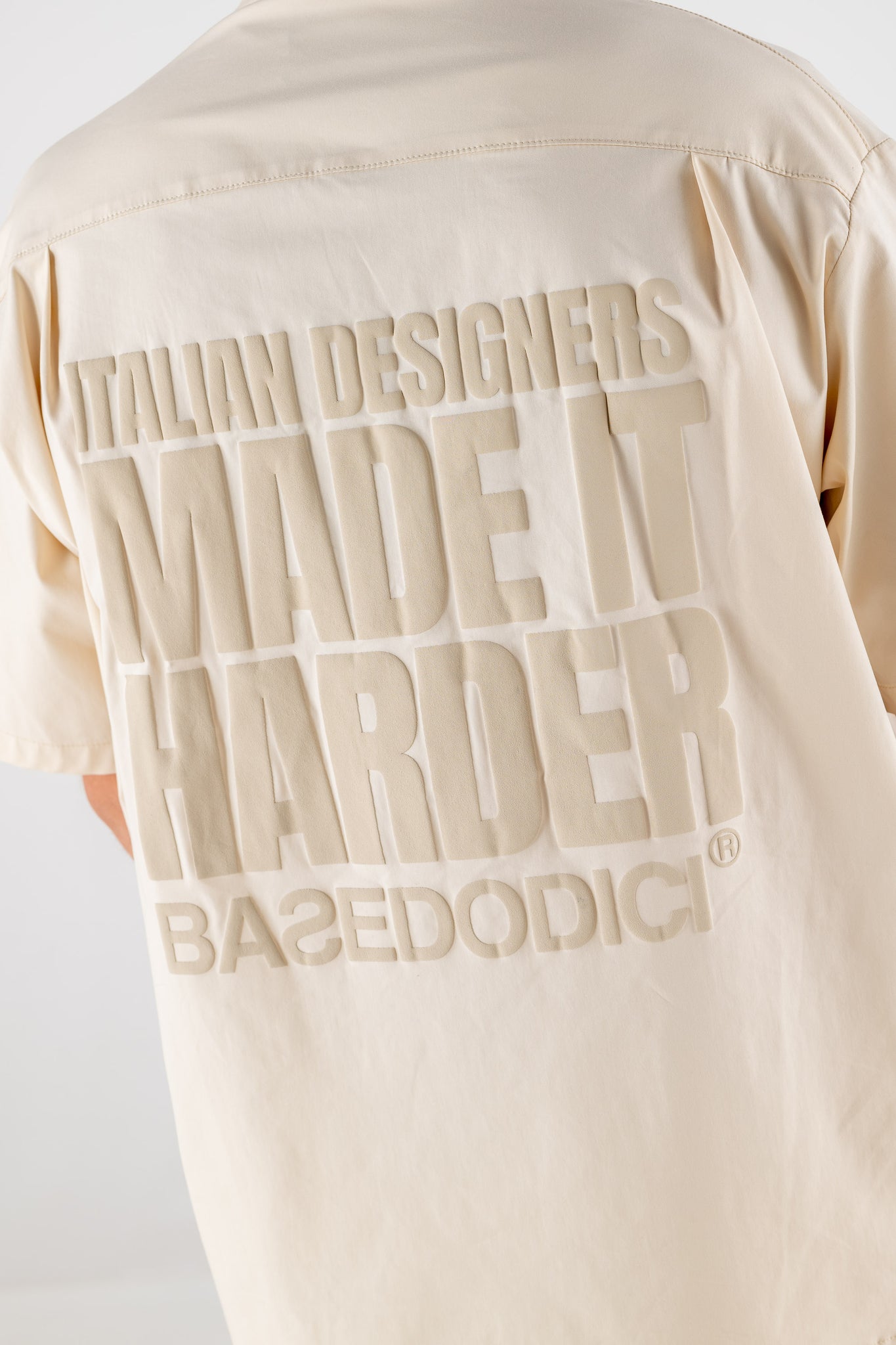 “FORSUMMER” Designer Cream Shirt
