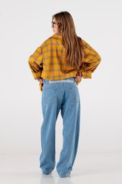 Denim Pants “DE LA RUE À LA RUE” BackLogo Light Blue