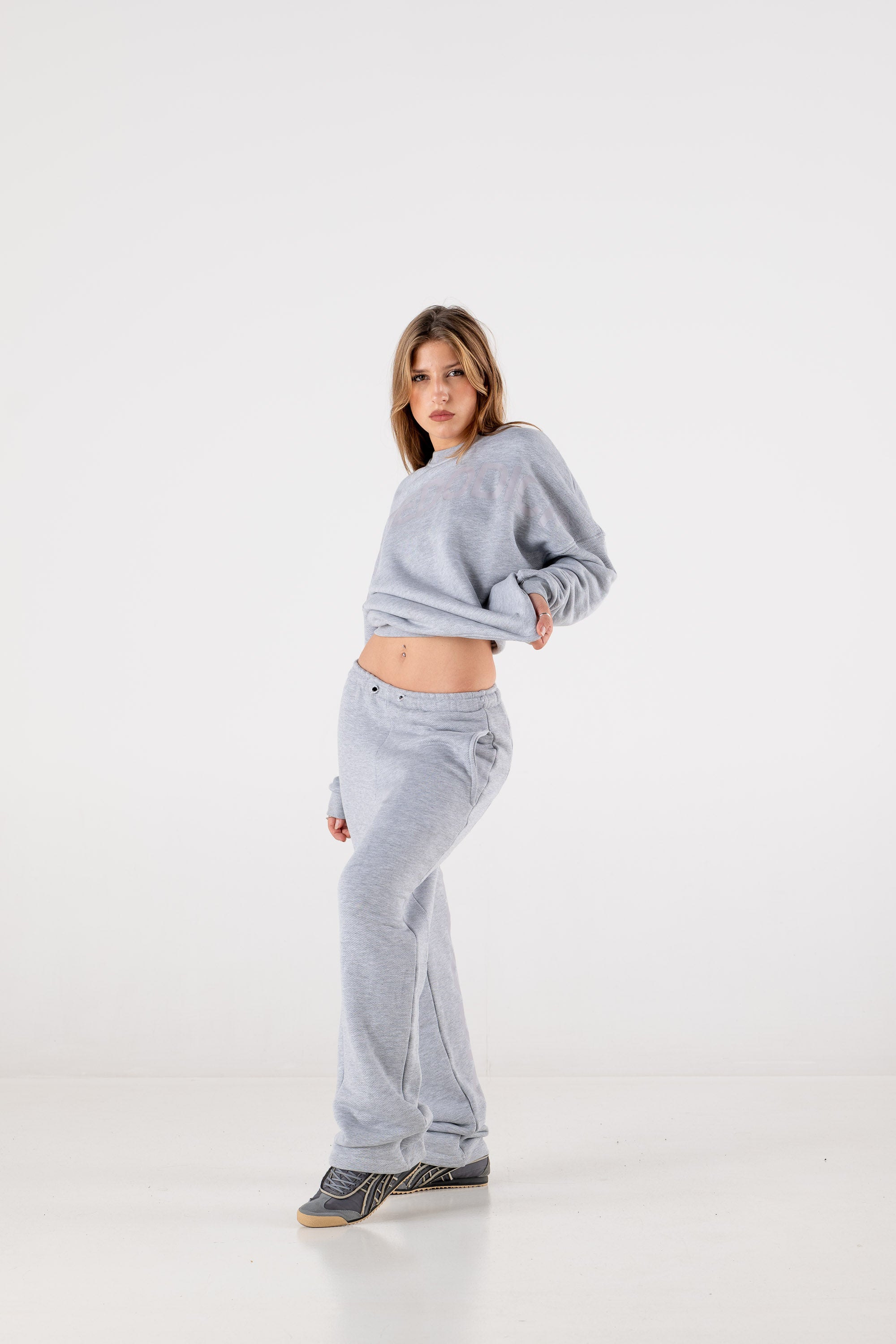 Fleece Pants “DE LA RUE À LA RUE” Grey 