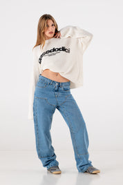 Knitwear “DE LA RUE À LA RUE” Italian ArcLogo Grey 