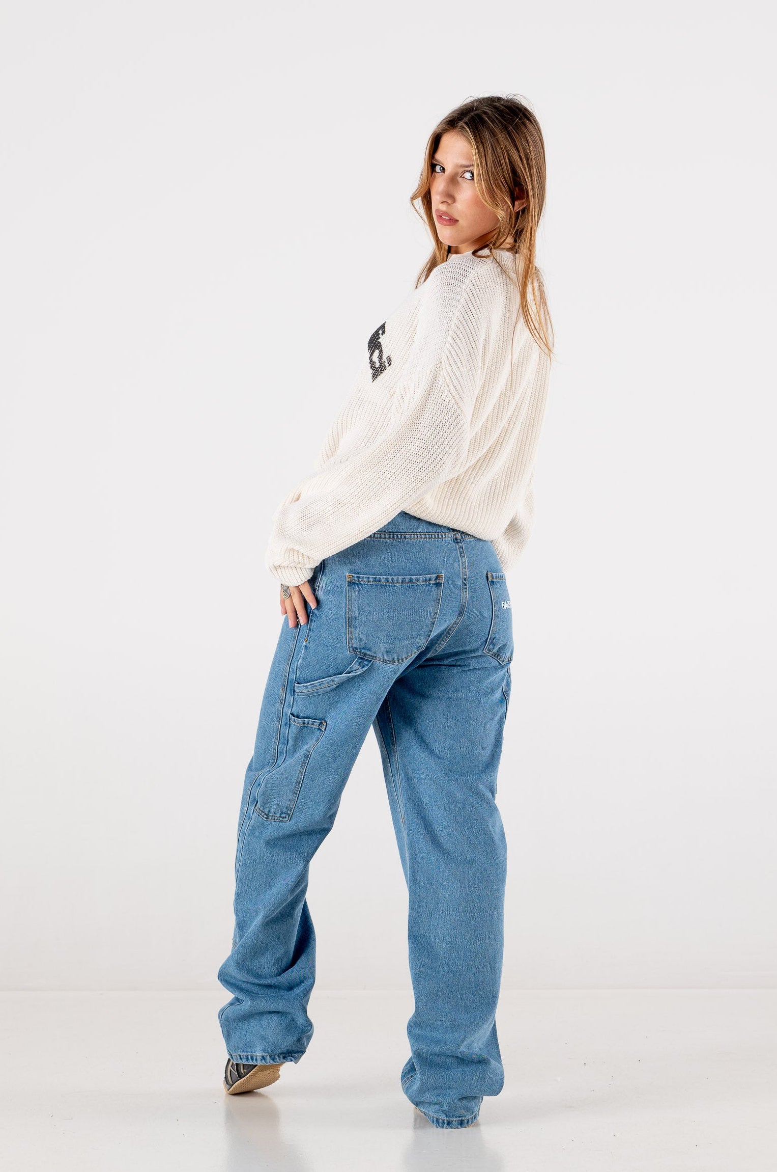 Knitwear “DE LA RUE À LA RUE” Italian ArcLogo Grey 