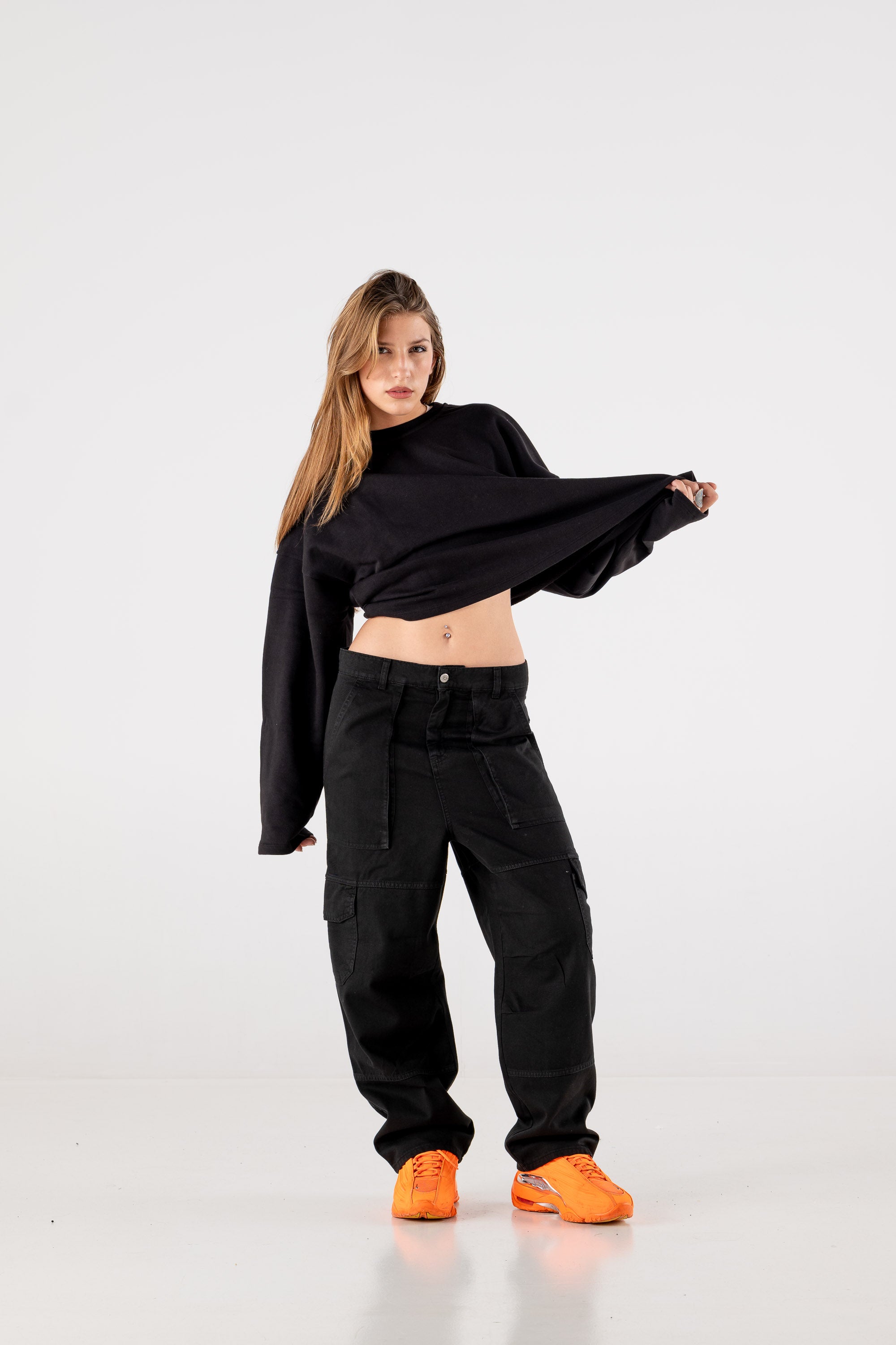 Cargo Pants “DE LA RUE À LA RUE” TheBasic Black 