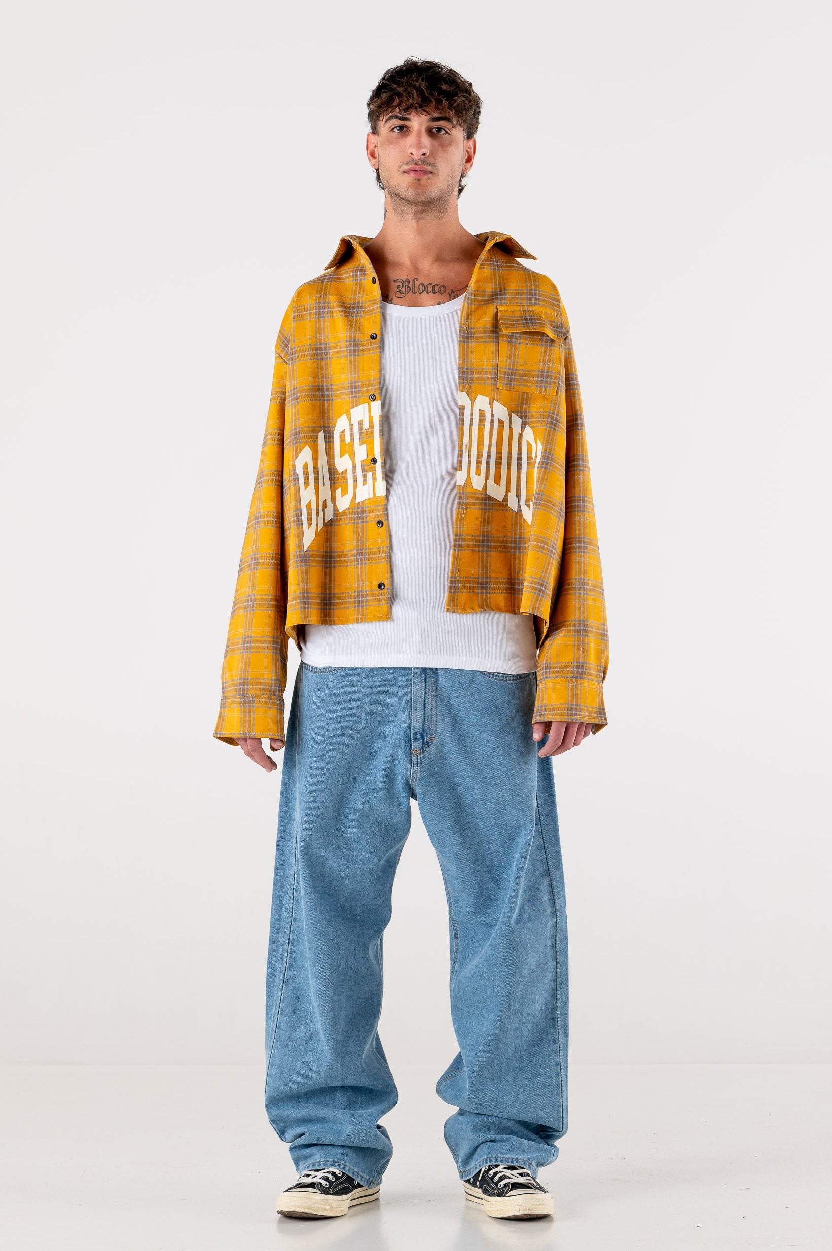 Denim Pants “DE LA RUE À LA RUE” BackLogo Light Blue