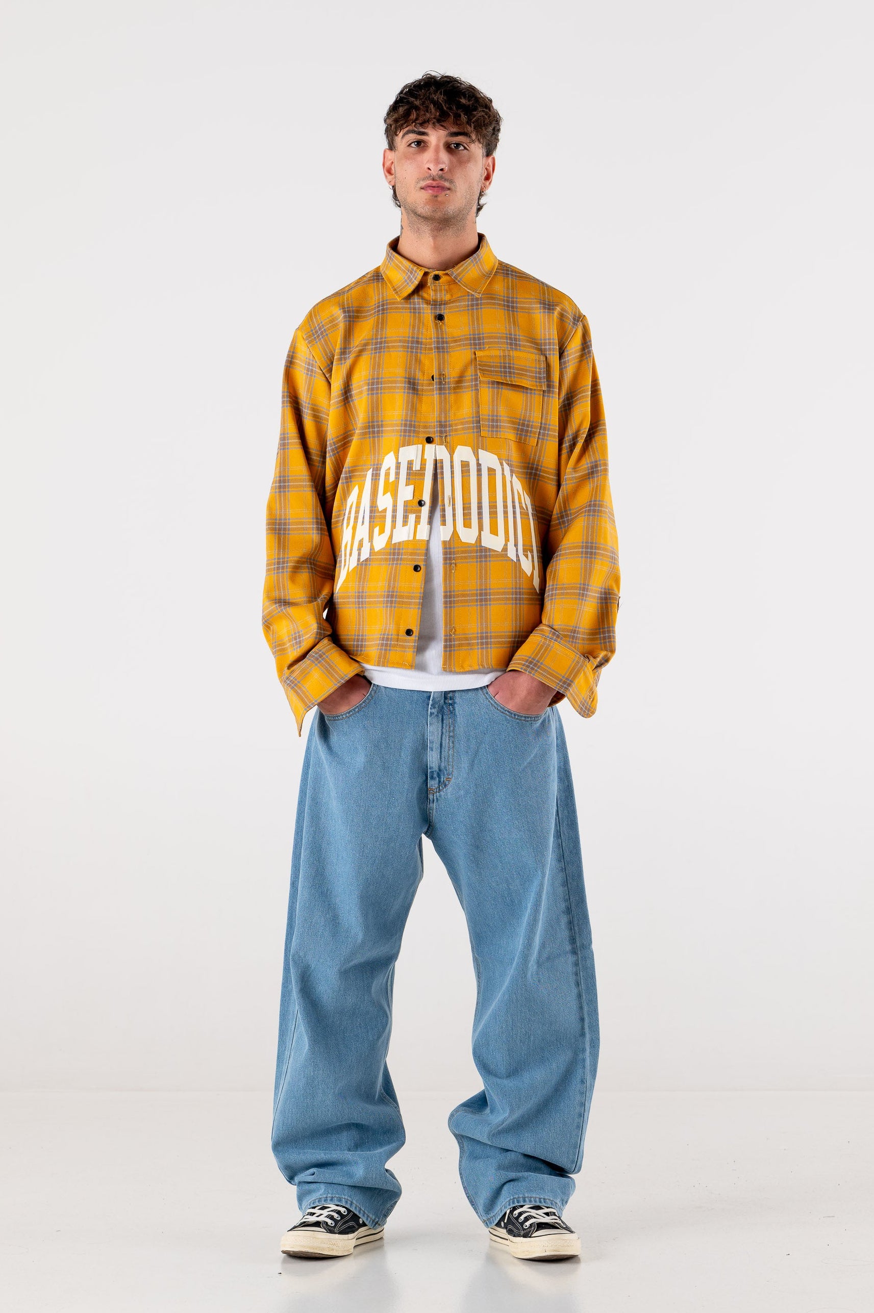 Denim Pants “DE LA RUE À LA RUE” BackLogo Light Blue