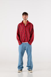 Flannel Shirt “HOOLIGAN” Red 