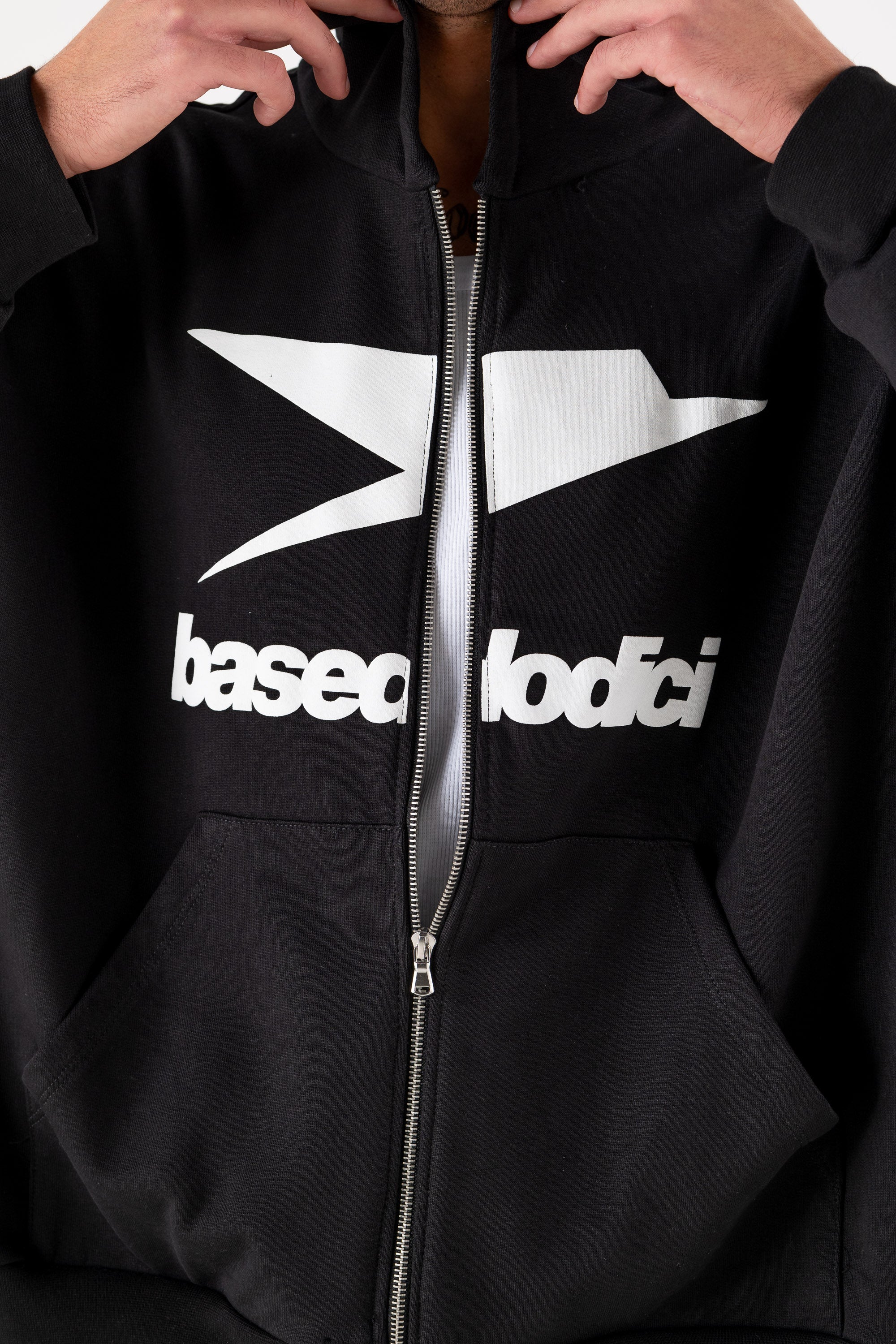 Zip Hoodie "HOOLIGAN" Logo Black 