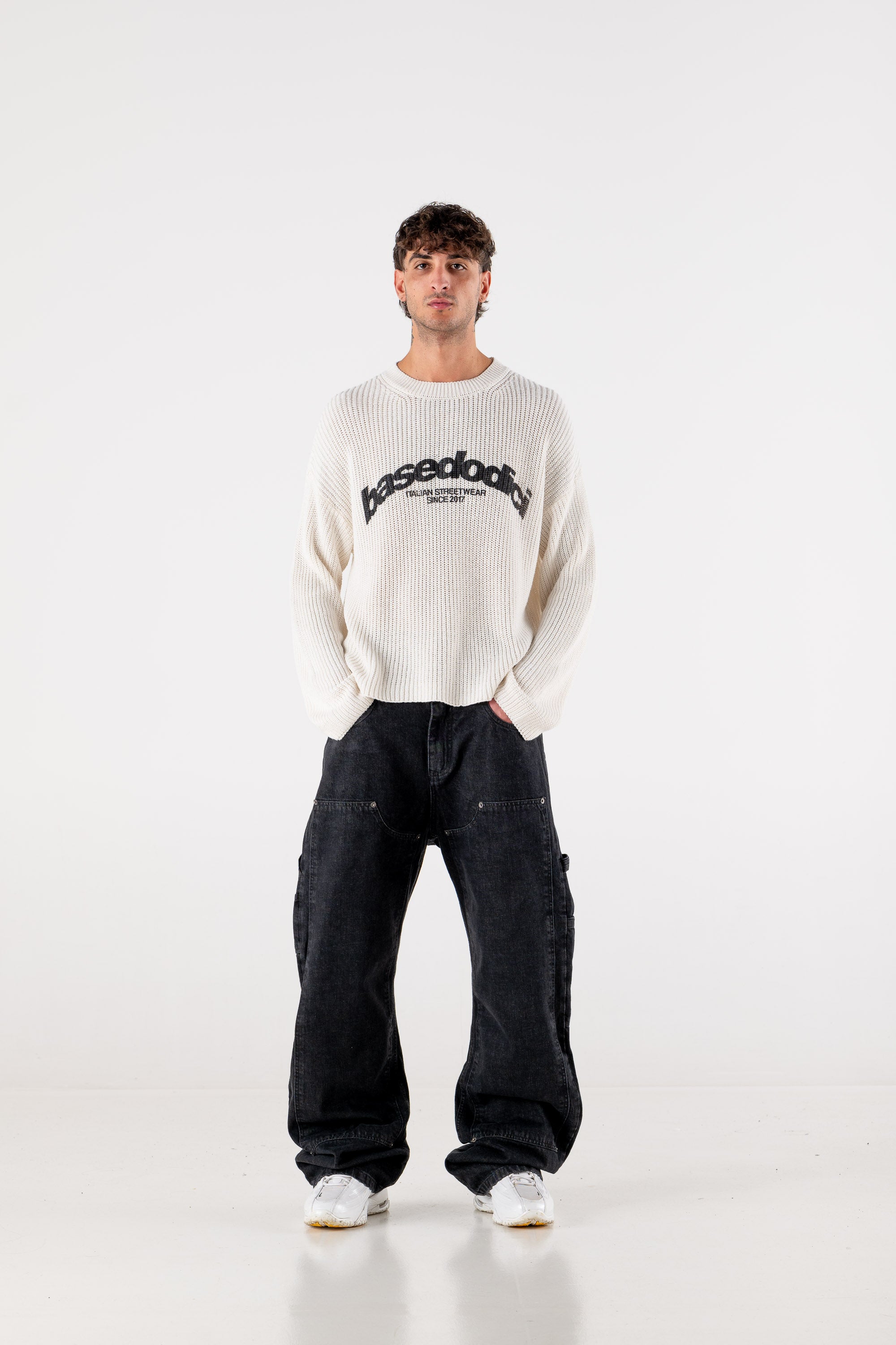 Knitwear “HOOLIGAN” Italian ArcLogo Grey 