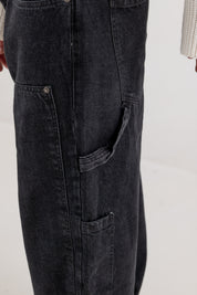 Carpenter Denim Pants “DE LA RUE À LA RUE” Black 