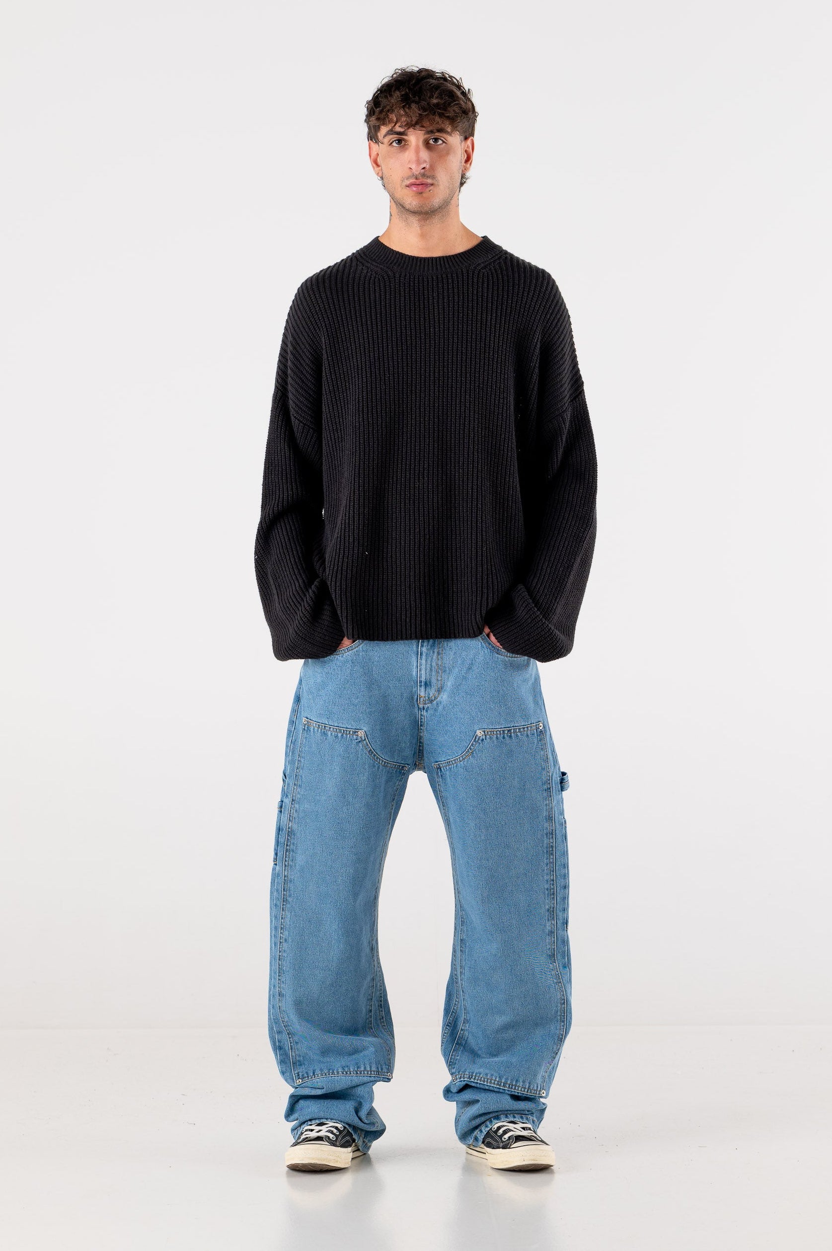 Carpenter Denim Pants “DE LA RUE À LA RUE” Light Blue 