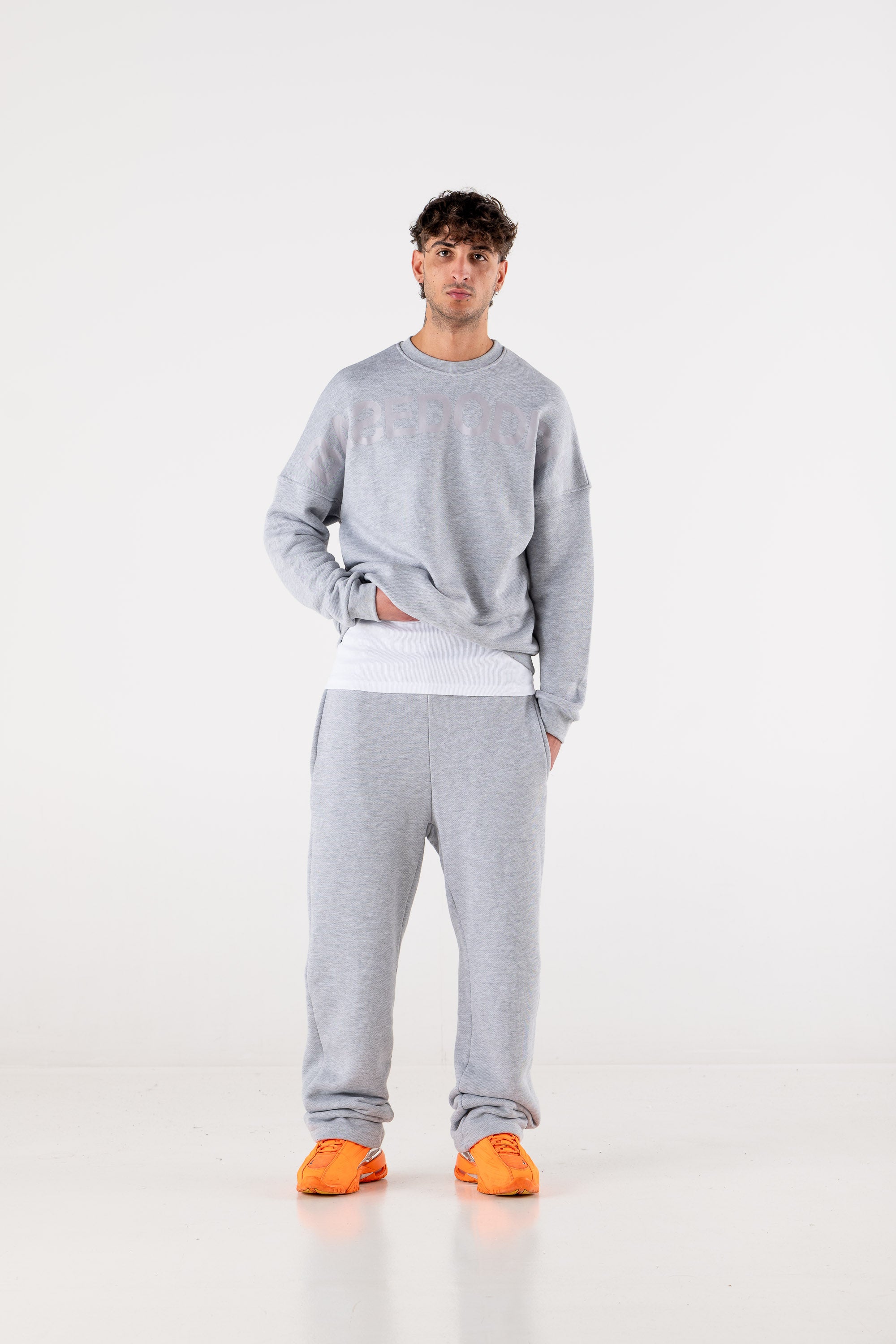 Fleece Pants “DE LA RUE À LA RUE” Grey 