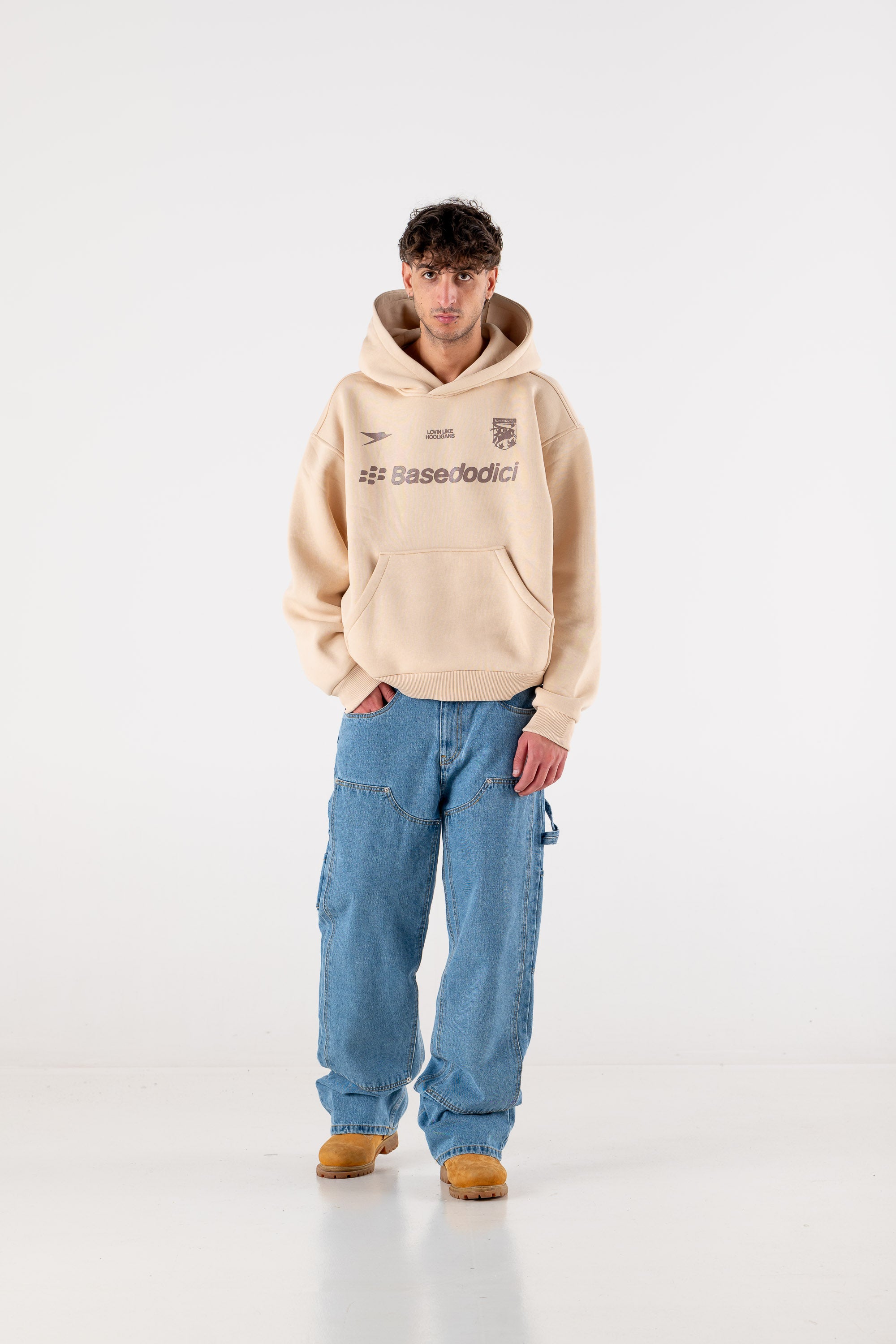 Hoodie "HOOLIGAN" Club Beige 