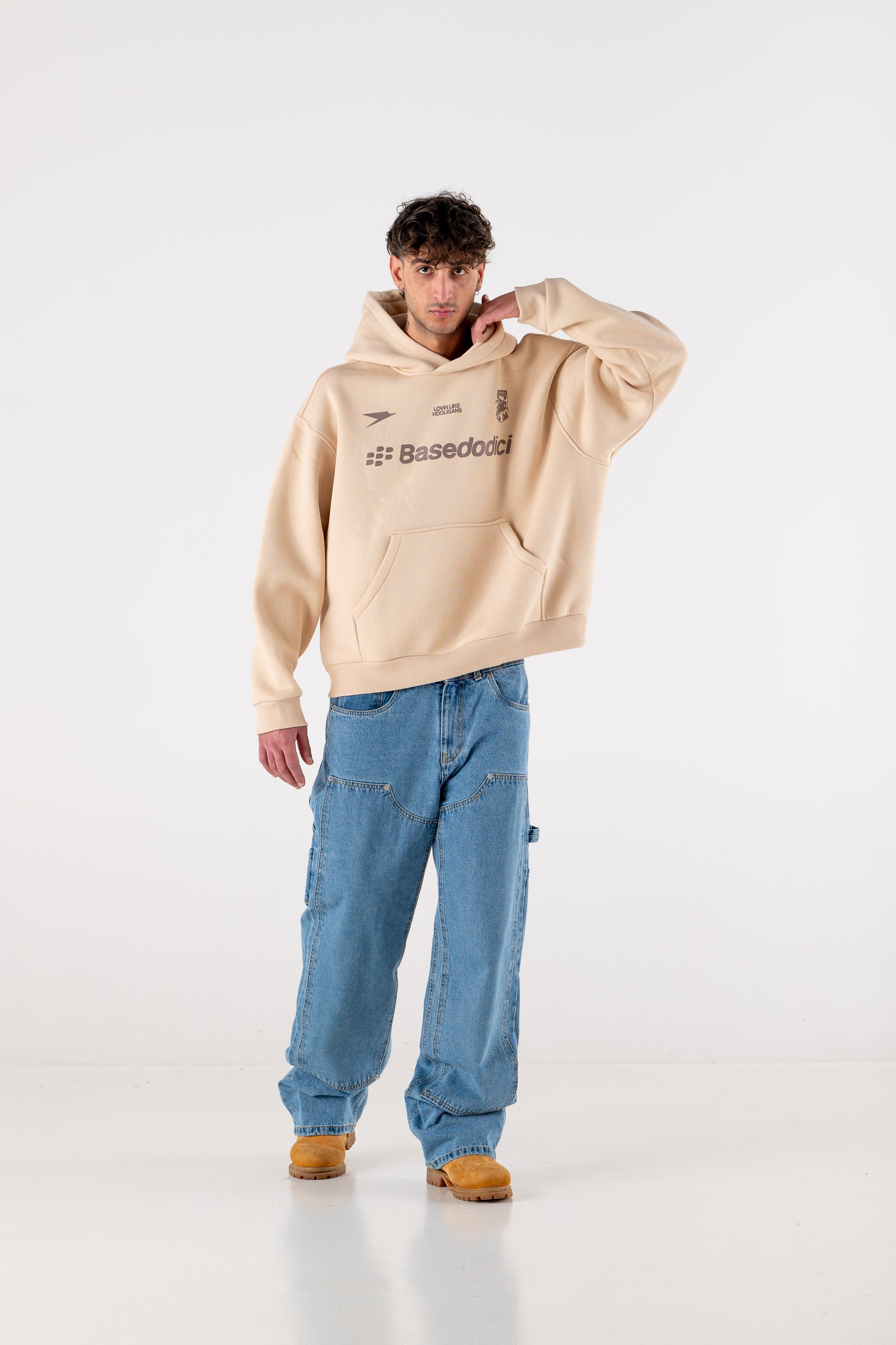 Hoodie "HOOLIGAN" Club Beige 