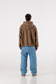 Hoodie "DE LA RUE À LA RUE" ArcLogo Brown 