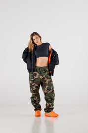 Cargo Pants "RACING MADE" Wood Camo 