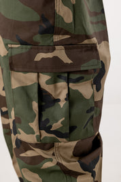 Cargo Pants "RACING MADE" Wood Camo