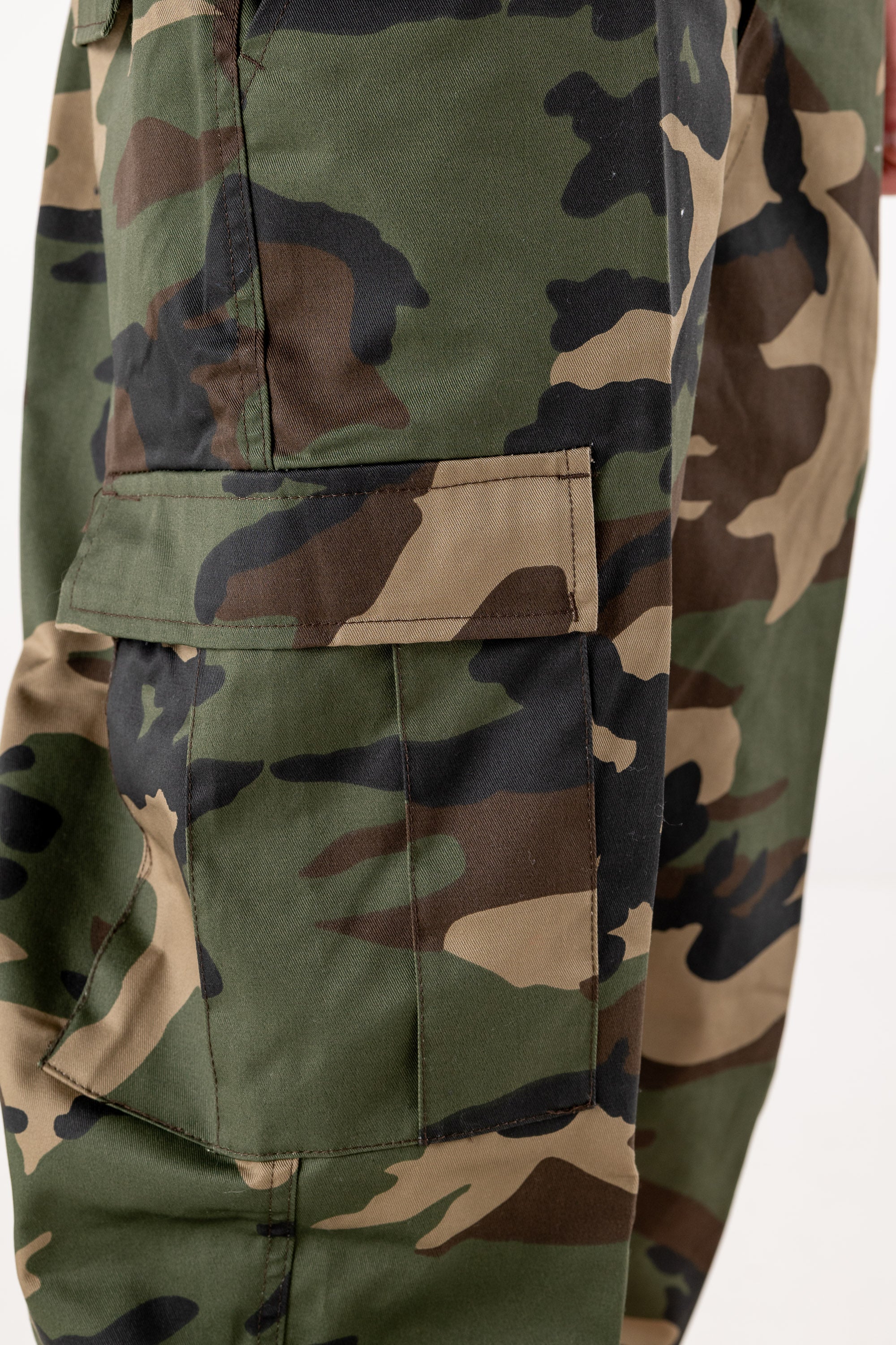 Cargo Pants "RACING MADE" Wood Camo