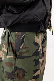 Cargo Pants "RACING MADE" Wood Camo