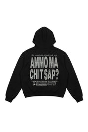 LIMITED EDITION - Hoodie "AMMO" CHI'T'SAP Black/Strass