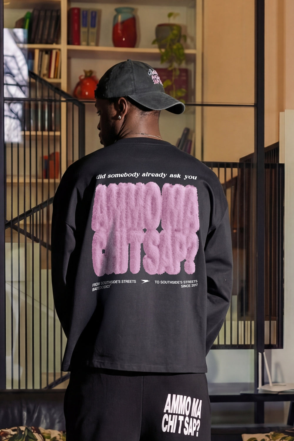 Longsleeve "AMMO" CHI'T'SAP Black/FurryPink