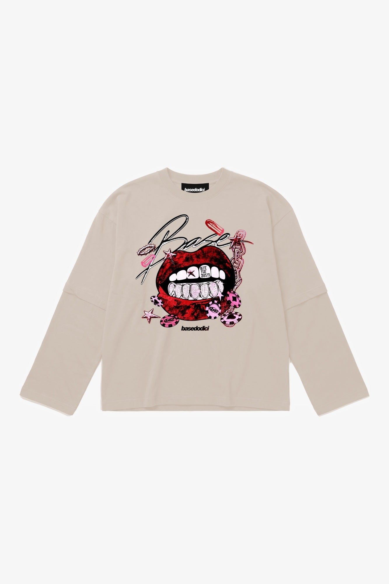 Longsleeve "B12LAB" BiteTheDust Beige