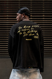 Longsleeve "BROKENNESS" Statement Black
