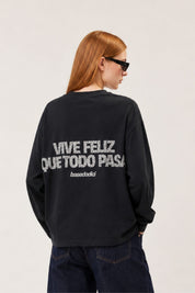 Longsleeve "VIRAL EDIT" ViveFeliz Black/Glitter