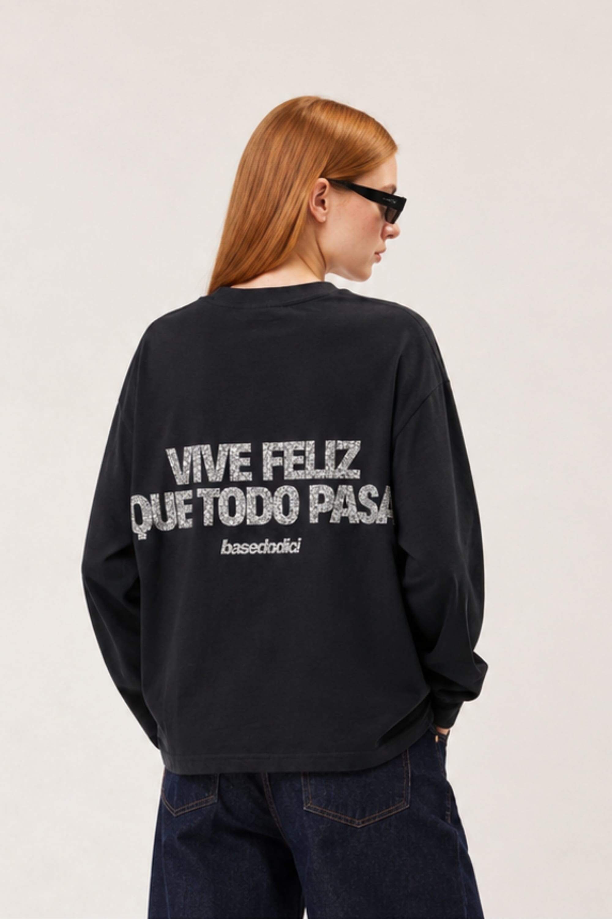 Longsleeve "VIRAL EDIT" ViveFeliz Black/Glitter
