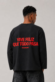 Longsleeve "VIRAL EDIT" ViveFeliz Black/Red