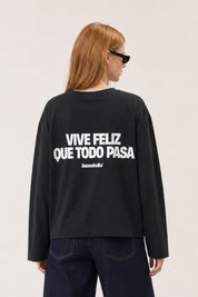 Longsleeve "VIRAL EDIT" ViveFeliz Black/White
