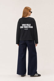 Longsleeve "VIRAL EDIT" ViveFeliz Black/White