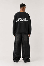 Longsleeve "VIRAL EDIT" ViveFeliz Black/White