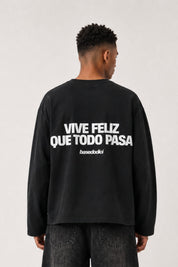 Longsleeve "VIRAL EDIT" ViveFeliz Black/White