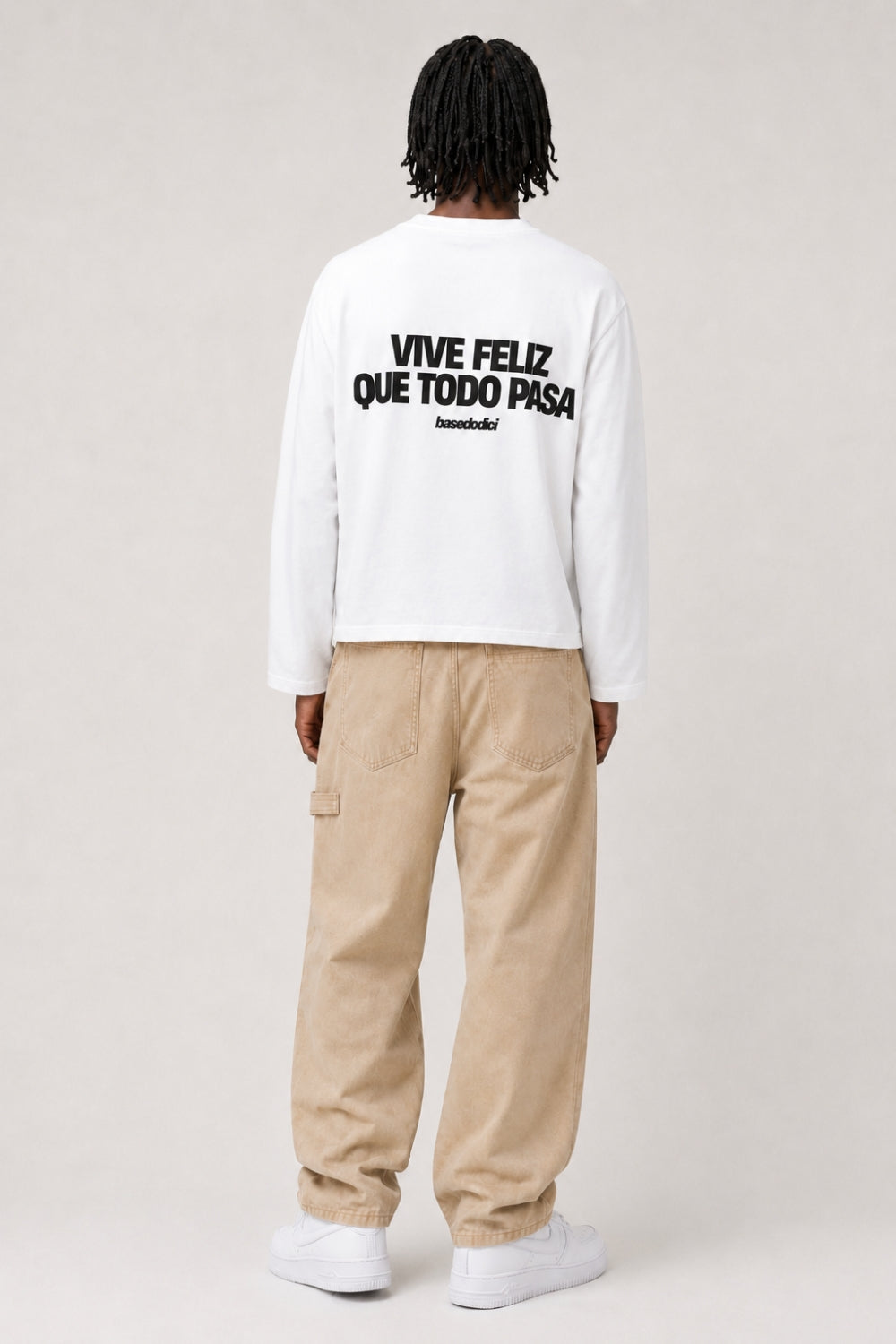 Longsleeve "VIRAL EDIT" ViveFeliz White/Black