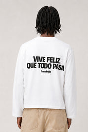 Longsleeve "VIRAL EDIT" ViveFeliz White/Black