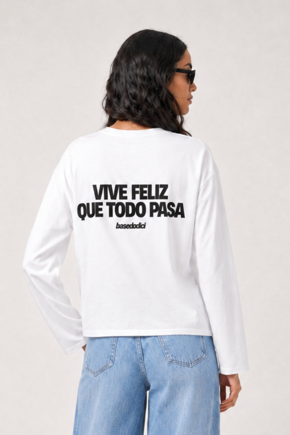 Longsleeve "VIRAL EDIT" ViveFeliz White/Black