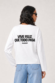 Longsleeve "VIRAL EDIT" ViveFeliz White/Black