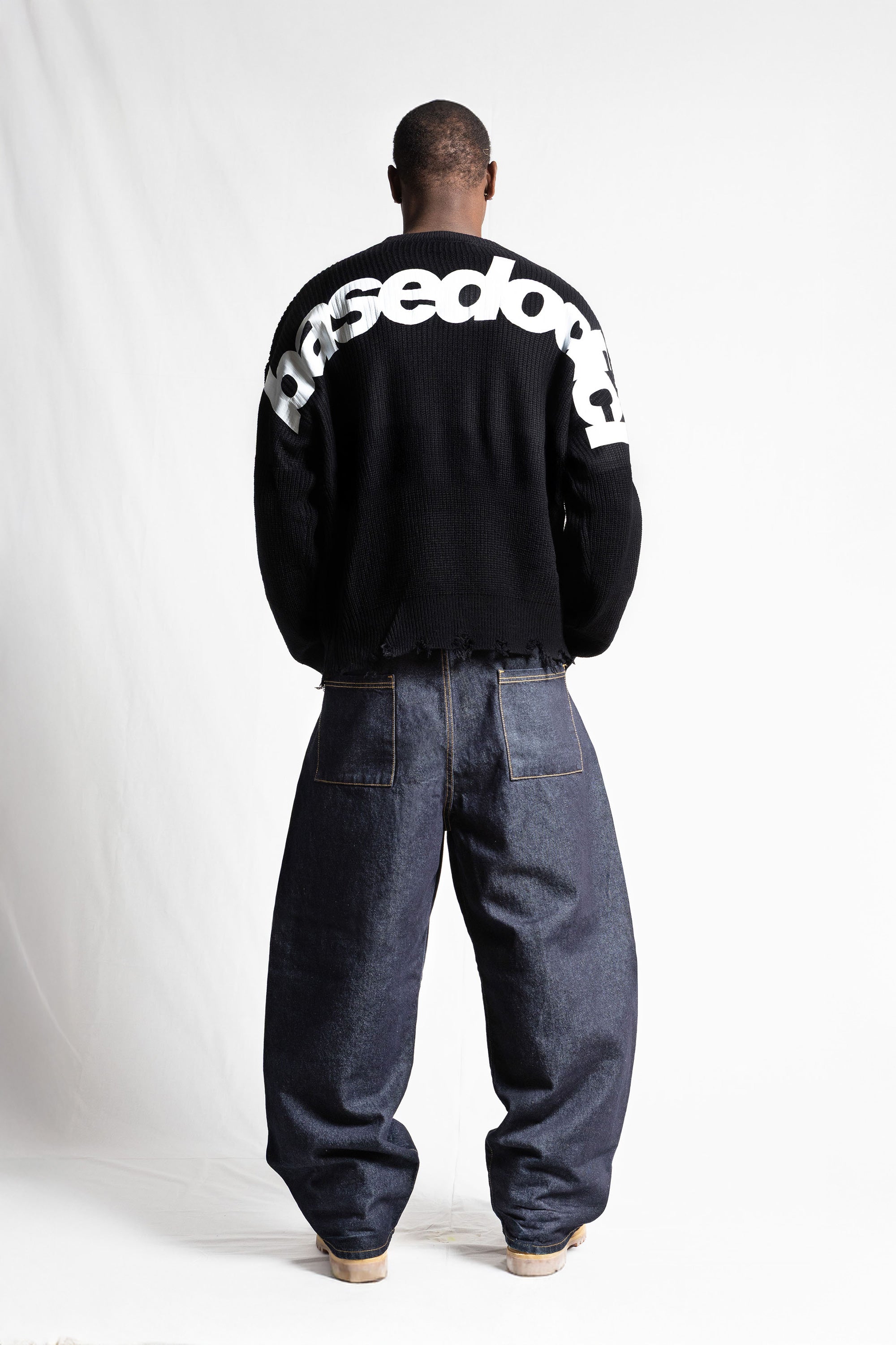 Look "RUDEBOY LDN" Knit Shoulder Logo