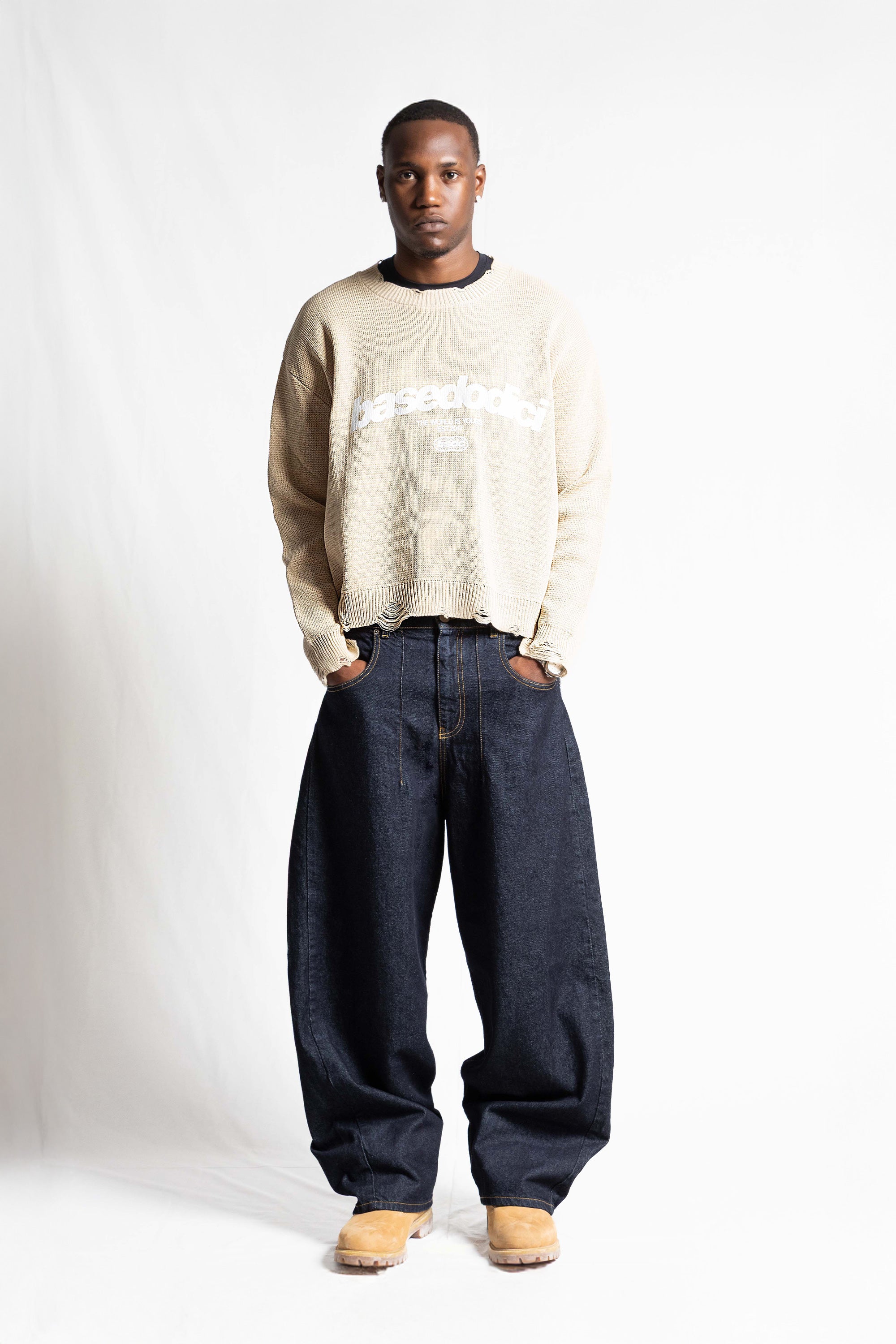 Look "RUDEBOY LDN" Knit Front Logo