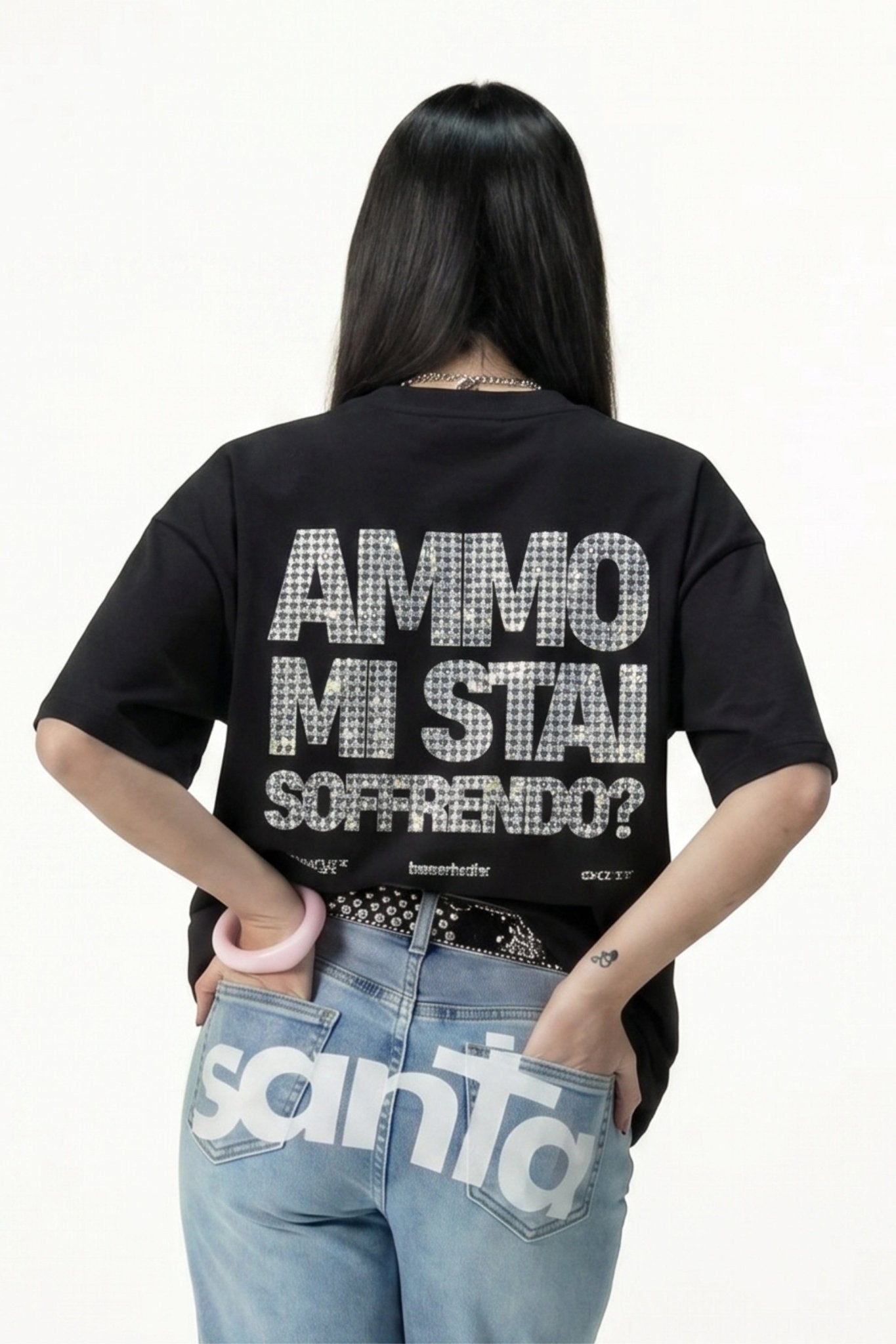 Look "COPY&PASTE" MiStaiSoffrendo Black Santa LightBlue
