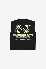 Tank "SAMURAIJAYxBASEDODICI" TuttoSbagliato Black/Lemon