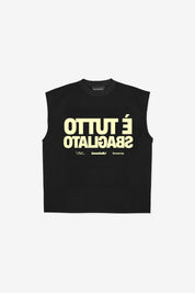 Tank "SAMURAIJAYxBASEDODICI" TuttoSbagliato Black/Lemon