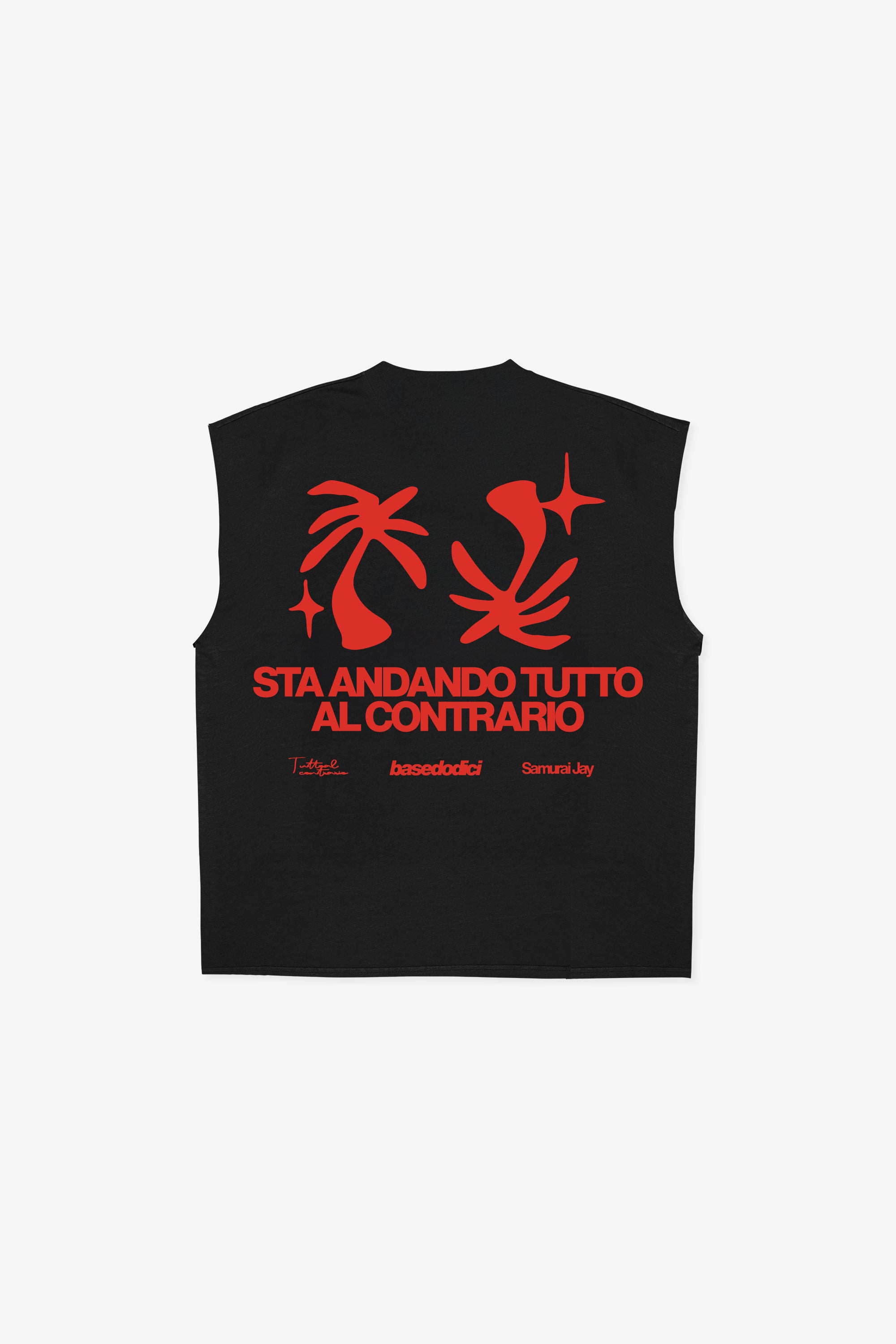 Tank "SAMURAIJAYxBASEDODICI" TuttoSbagliato Black/Red