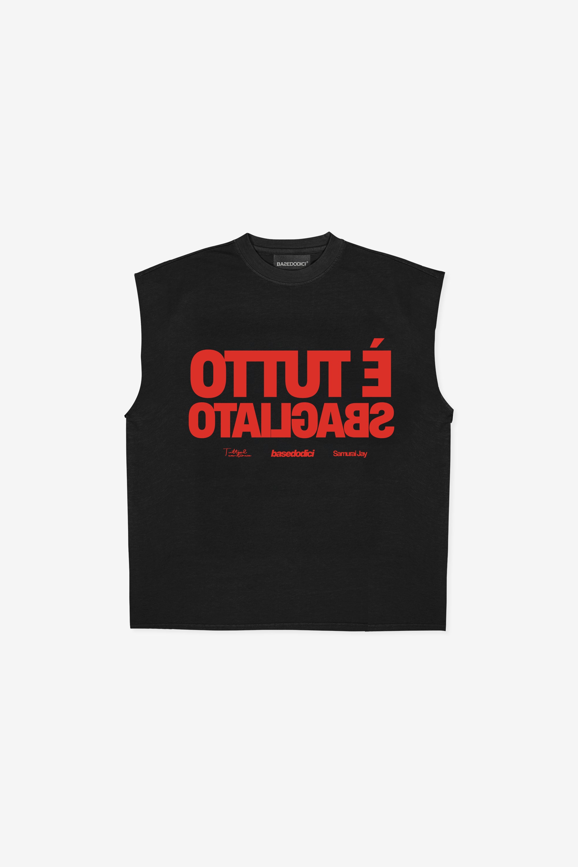 Tank "SAMURAIJAYxBASEDODICI" TuttoSbagliato Black/Red
