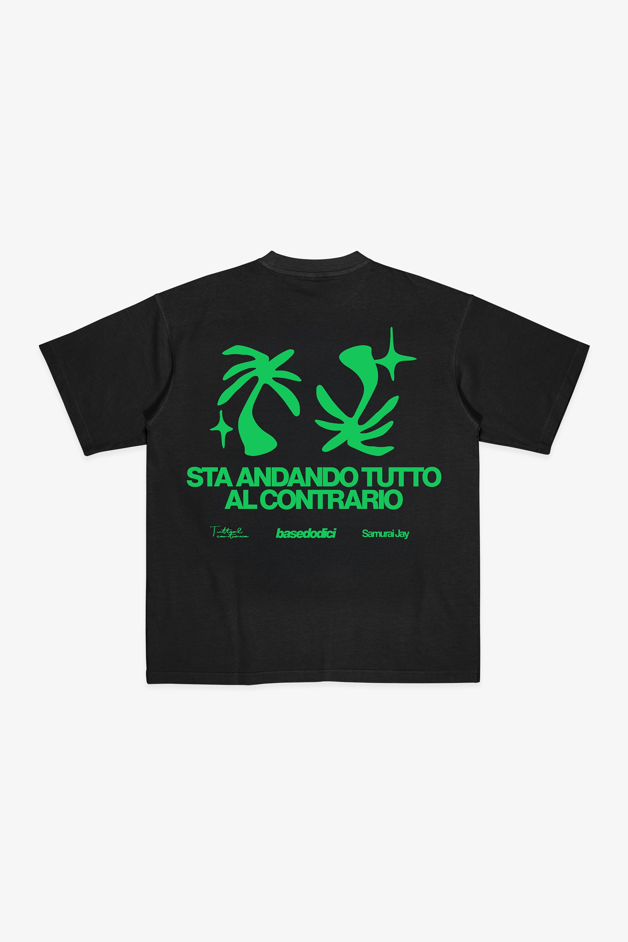 T-Shirt "SAMURAIJAYxBASEDODICI" TuttoSbagliato Black/Green