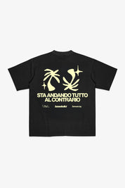 T-Shirt "SAMURAIJAYxBASEDODICI" TuttoSbagliato Black/Lemon