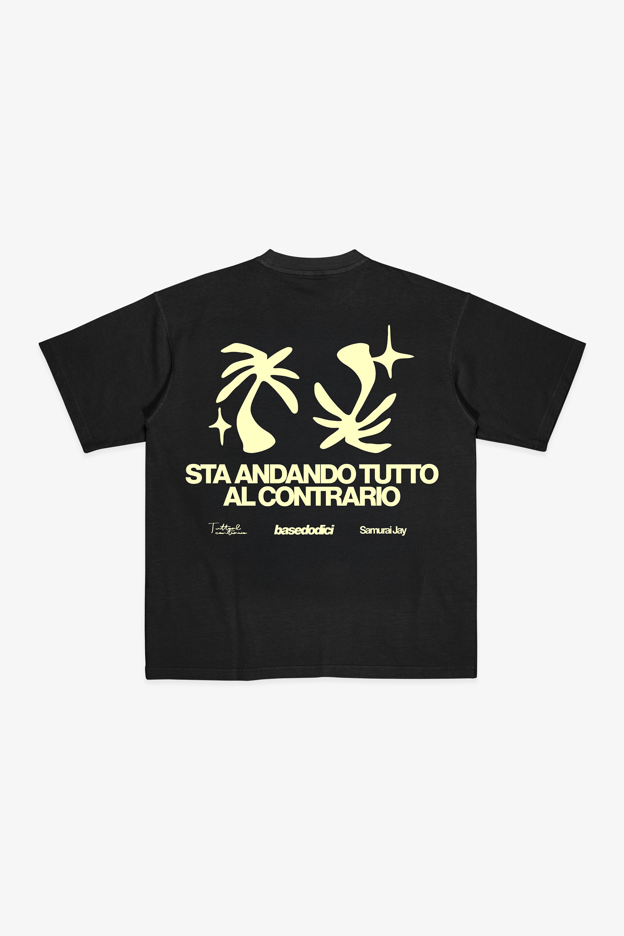 T-Shirt "SAMURAIJAYxBASEDODICI" TuttoSbagliato Black/Lemon